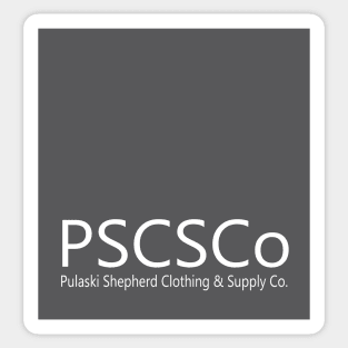 PSCSCo Charcoal Grey & White Sticker